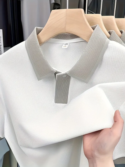 Witrosa Men’s Mint Green Polo T-Shirt – Soft Breathable Fabric with Contrast Collar Design